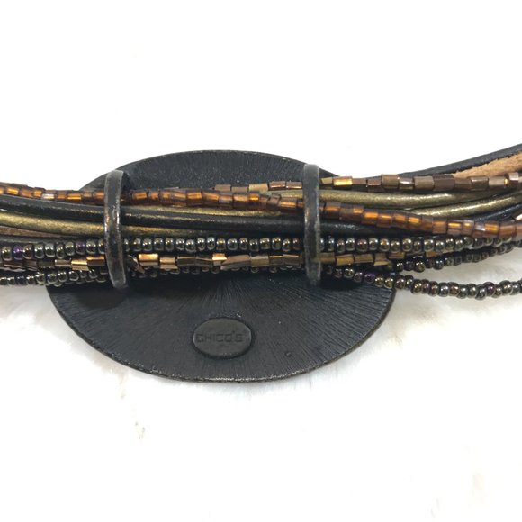 Chico's Multi Strand Rhinestone Statement Necklace - Picture 8 of 8